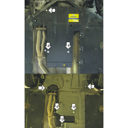 Защита Картера двигателя, КПП MOTODOR для BMW 3 2008-2011 e90, Сталь 2 мм - Арт. 214