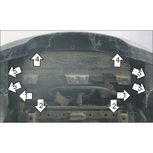 Защита Радиатора MOTODOR для BMW 3 2008-2011 e90, Сталь 2 мм - Арт. 226