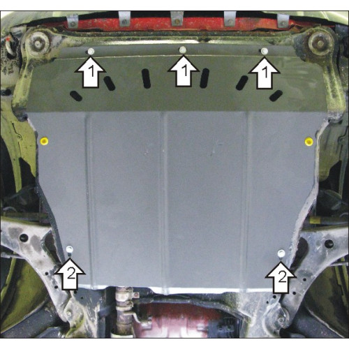 Защита Картера двигателя, КПП MOTODOR для Jac Rein 2006-2012, Сталь 2 мм - Арт. 924