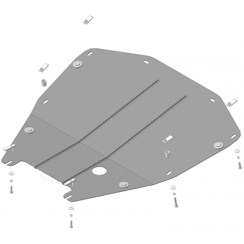 Защита Картера двигателя, КПП MOTODOR для Renault Espace 2006-2012, Сталь 2 мм - Арт. 1718
