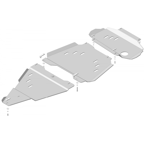 Защита Картера двигателя, КПП, Раздаточной коробки MOTODOR для Nissan Pathfinder 2010-2014 (III R51 рестайлинг), Алюминий 5 мм - Арт. 31404