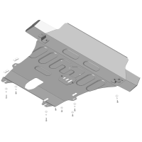 Защита Картера двигателя, КПП, Переднего бампера MOTODOR для Renault Duster 2021-, Сталь 2 мм - Арт. 71702
