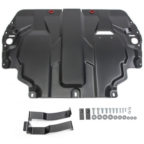 Защита Картера двигателя, КПП АвтоБроня для SEAT Leon 2005-2012, Сталь 45778 мм - Арт. 111.05107.1